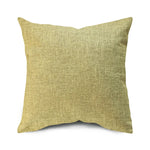 Square Cushion Cover Linen-Blend Removable Sleeve