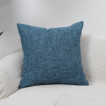 Square Cushion Cover Linen-Blend Removable Sleeve