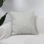 Square Cushion Cover Linen-Blend Removable Sleeve