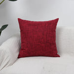 Square Cushion Cover Linen-Blend Removable Sleeve