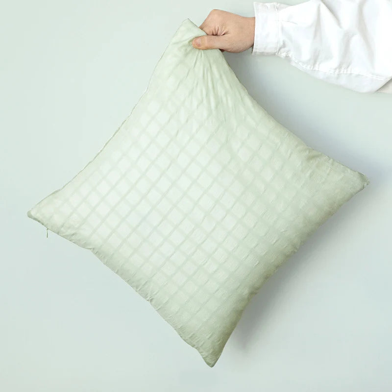 Square Cushion Cover Pearlescent Sheen & Micro-Tuft