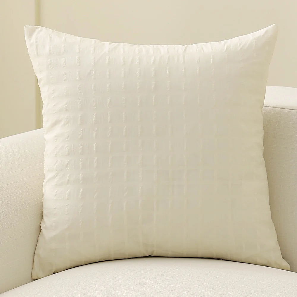 Square Cushion Cover Pearlescent Sheen & Micro-Tuft