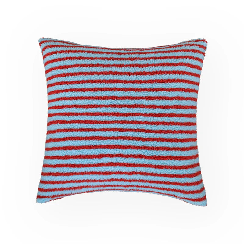 Square Cushion Cover Teddy Boucle Micro Plush 18x18in
