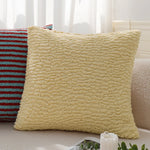 Square Cushion Cover Teddy Boucle Micro Plush 18x18in