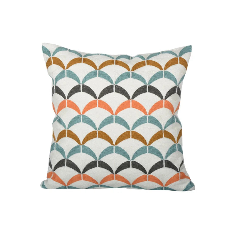 Square Cushion Jacquard Starfish Motif Removable Insert