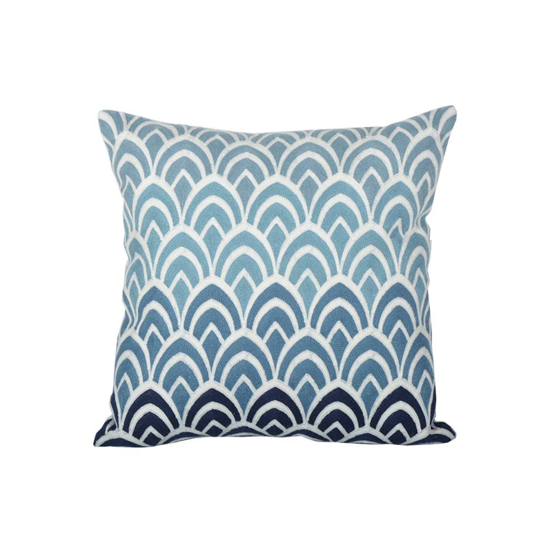 Square Cushion Jacquard Starfish Motif Removable Insert