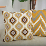 Square Cushion Jacquard Starfish Motif Removable Insert