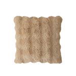 Square Decorative Pillow Plush Faux Fur Concealed Zipper