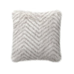 Square Decorative Pillow Plush Faux Fur Concealed Zipper