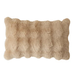 Square Decorative Pillow Plush Faux Fur Concealed Zipper