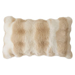 Square Decorative Pillow Plush Faux Fur Concealed Zipper