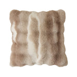 Square Decorative Pillow Plush Faux Fur Concealed Zipper