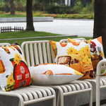 Square Pillow Cover Bee Honeycomb Print Concealed Zipper