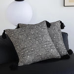 Square Pillow Cover Bouclé Geometric Relief Concealed Zipper
