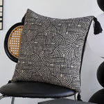Square Pillow Cover Bouclé Geometric Relief Concealed Zipper