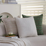 Square Pillow Cover Boucle Tweed 18x18 Hidden Zipper