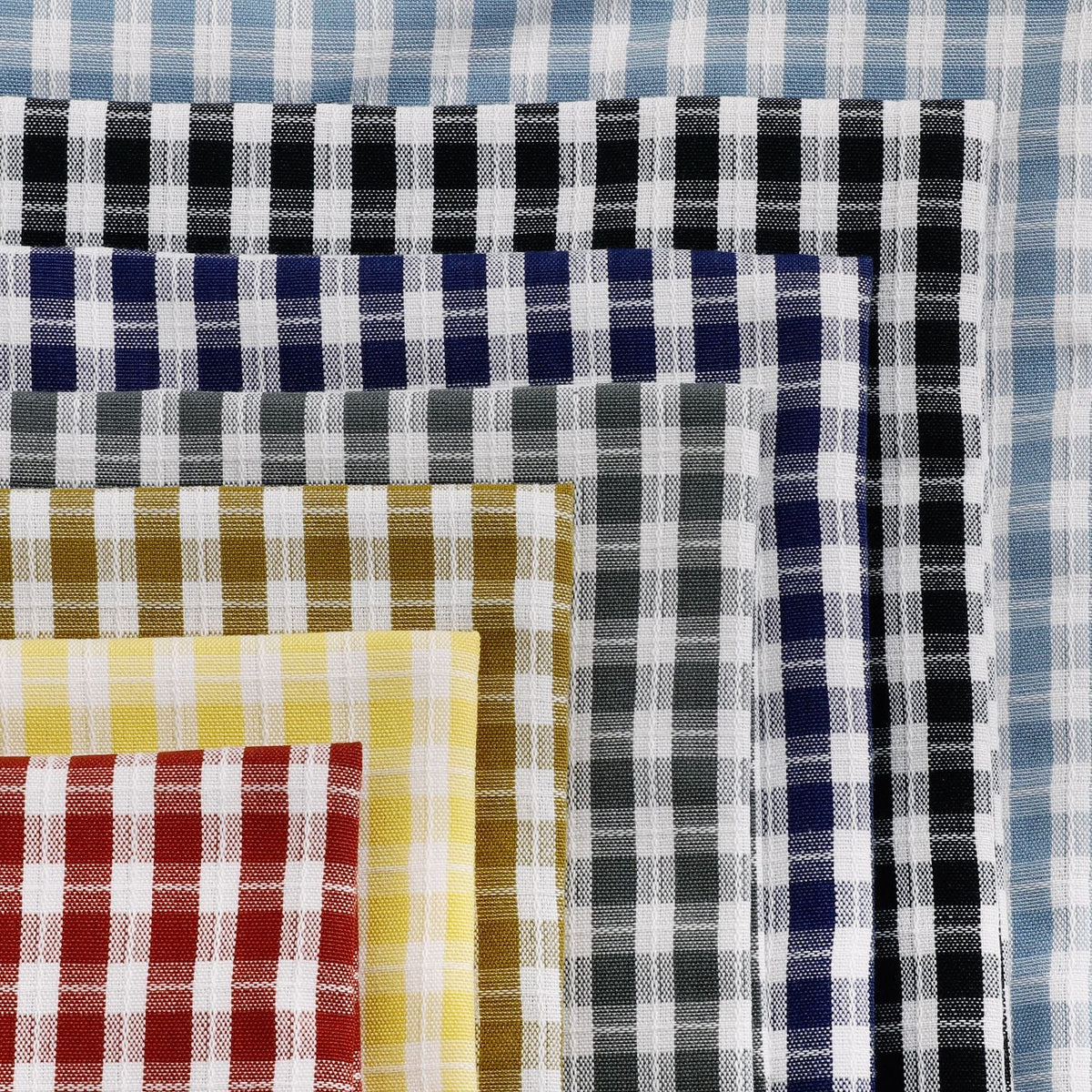 Square Pillow Cover Cotton-Linen Gingham Hidden Zipper
