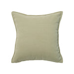 Square Pillow Cover Herringbone Texture Piped Trim Hidden Zipper