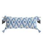 Square Pillow Cover Linen-Look Cotton Relief Tufting & Tassels
