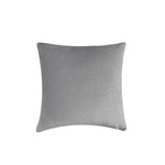 Square Pillow Cover Quilted Herringbone Cotton-Blend Hidden Zipper