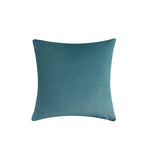 Square Pillow Cover Quilted Herringbone Cotton-Blend Hidden Zipper