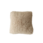 Square Pillow Cover Raised-Loop Tufted Knotted Tassels Concealed Zipper