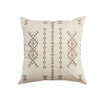 Square Pillow Cover Relief Embroidery Cotton 18x18 In