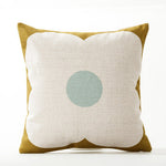 Square Pillow Cover Retro Scandi Dot Cotton-Linen Concealed Zipper