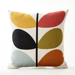 Square Pillow Cover Retro Scandi Dot Cotton-Linen Concealed Zipper