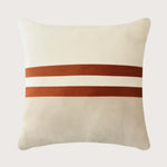 Square Pillow Cover Striped Velvet Concealed Zipper