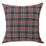 Square Pillow Cover Tartan Plaid Cotton Blend Concealed Zipper