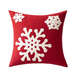 Square Pillow Cover Tufted Chenille Snowflake Hidden Zipper