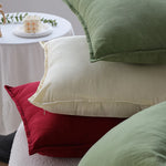 Square Pillowcase Linen-Cotton Hidden Zipper 18x18