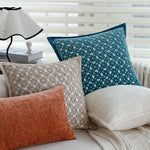 Square Sofa Pillow Cover Plush Chenille Zipper Closure