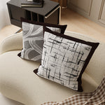 Square Throw Pillow Cover Cotton-Linen Concealed Zipper & Machine Washable
