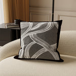 Square Throw Pillow Cover Cotton-Linen Concealed Zipper & Machine Washable