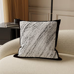 Square Throw Pillow Cover Cotton-Linen Concealed Zipper & Machine Washable