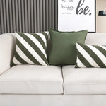 Square Throw Pillow Cover Linen-Blend Knife-Edge Hidden Zipper