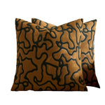 Square Throw Pillow Cover Tufted Chenille Raised Maze Pattern