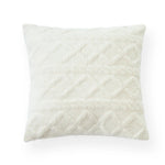 Square Throw Pillow Faux Fur Embossed Diamond Polyester Fill
