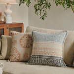 Square Throw Pillow Jacquard Bouclé Concealed Zipper