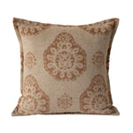 Square Throw Pillow Jacquard Bouclé Concealed Zipper