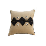 Square Throw Pillow Knitted Tufted Diamond 18 Inch