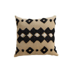 Square Throw Pillow Knitted Tufted Diamond 18 Inch