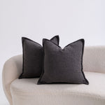 Square Throw Pillow Pair Bouclé Removable Machine Washable Covers