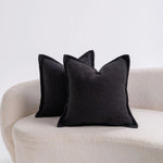 Square Throw Pillow Pair Bouclé Removable Machine Washable Covers