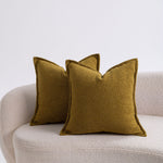 Square Throw Pillow Pair Bouclé Removable Machine Washable Covers