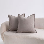 Square Throw Pillow Pair Bouclé Removable Machine Washable Covers
