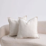 Square Throw Pillow Pair Bouclé Removable Machine Washable Covers