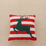 Square Throw Pillow Tufted Cotton Tassel Corners 18 Inch
